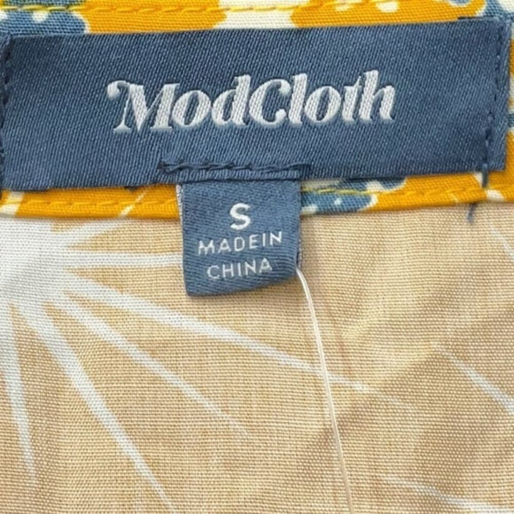 NWT Modcloth On Cloud Nineties Shift Dress Sleeveless Yellow Sunglasses - Picture 5 of 7